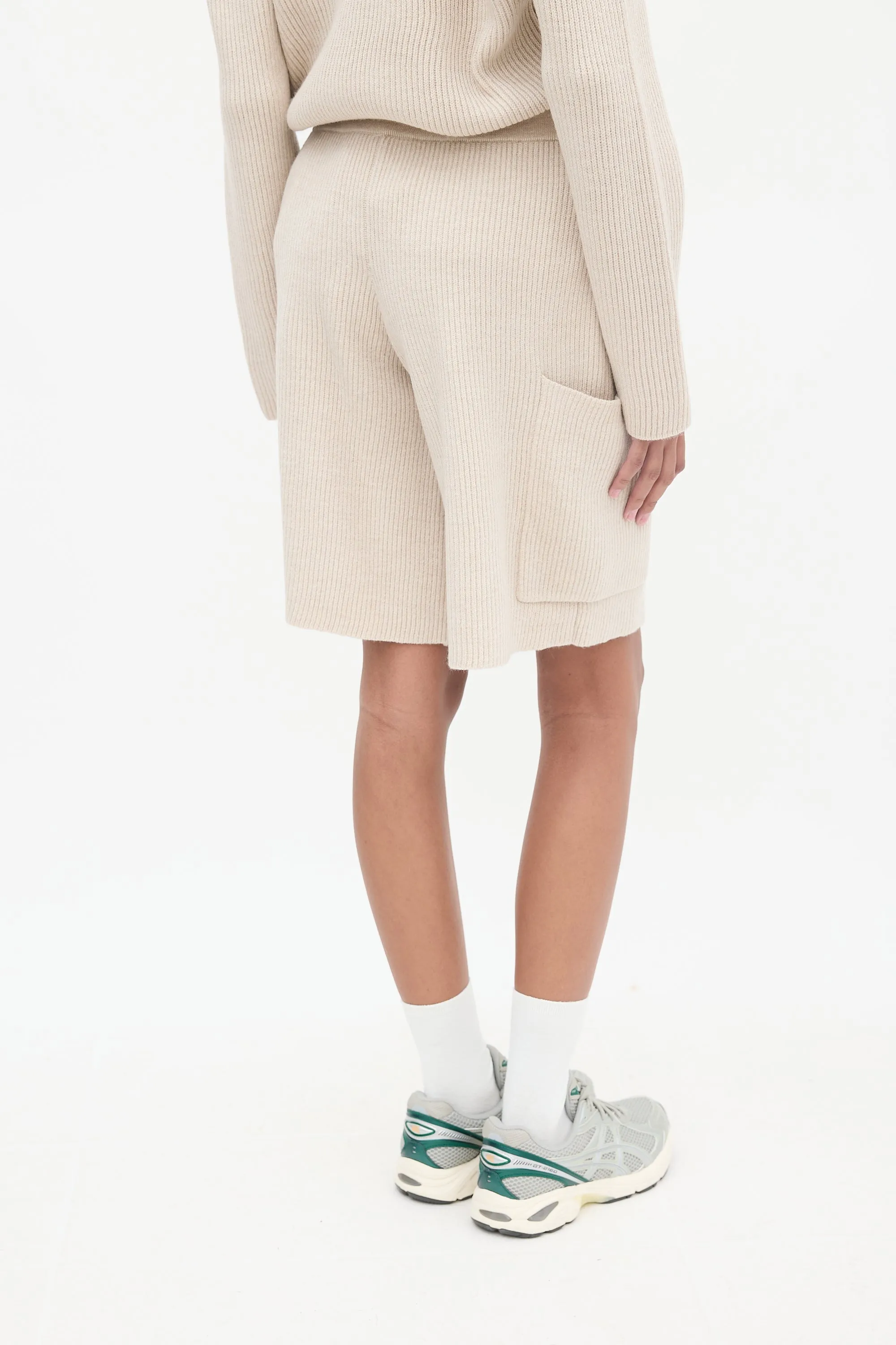 Cream Wool Knit Co-Ord Set