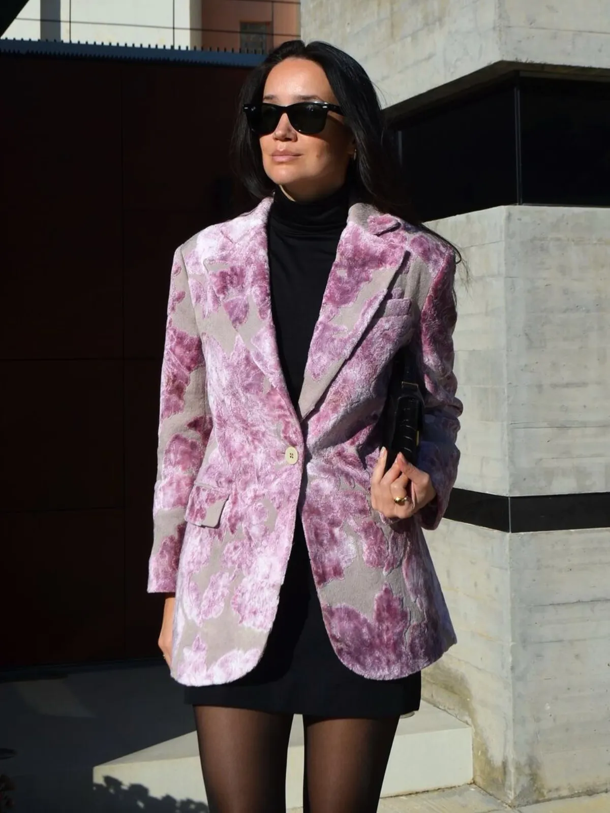 Custom Italian Rose Jacquard Blazer