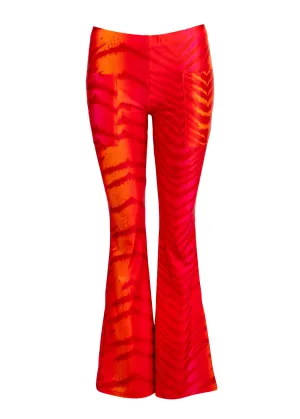 Dalika Flared Trousers Pink Orange Tigris