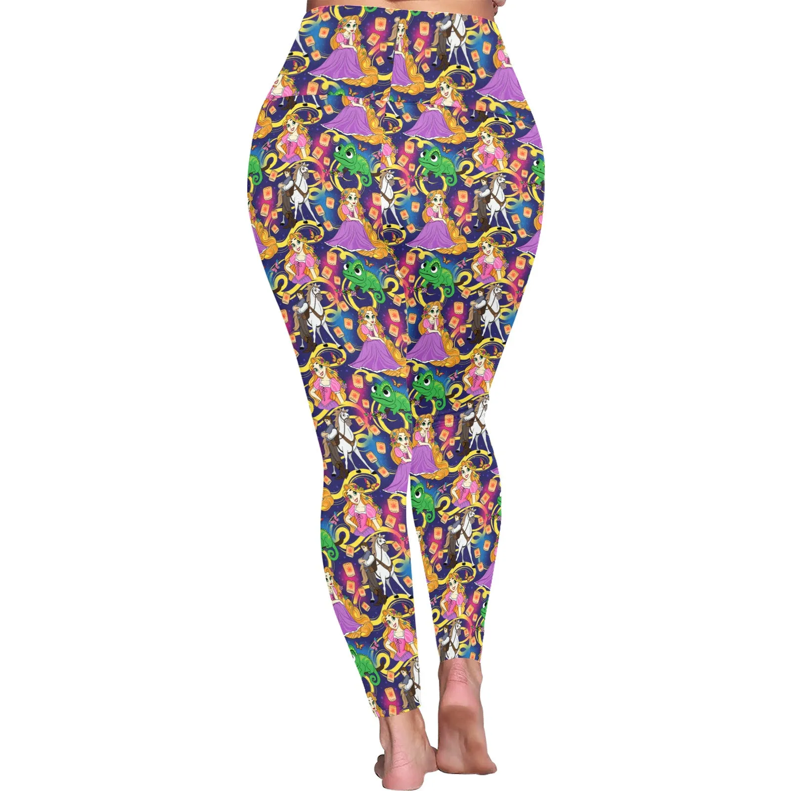 Disney Tangled Rapunzel At Last I See The Light Women's Plus Size Athletic Leggings