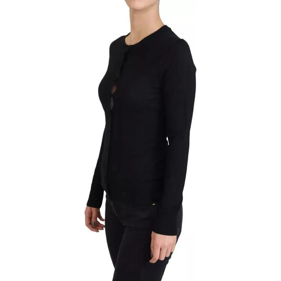 Dolce & Gabbana Black Long Sleeve Blouse Sweater