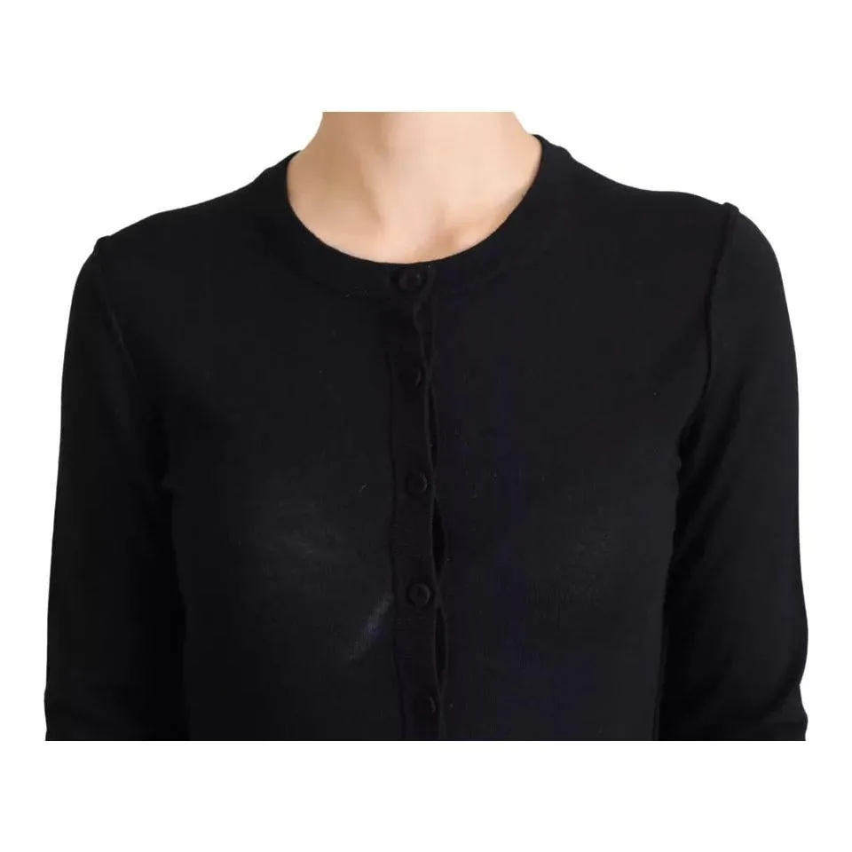 Dolce & Gabbana Black Long Sleeve Blouse Sweater