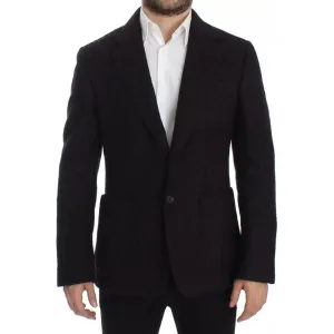 Dolce & Gabbana Bordeaux Alpaca Two Button Jacket Blazer