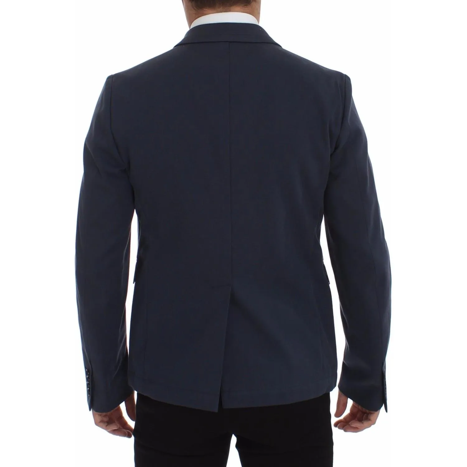 Dolce & Gabbana Elegant Blue Cotton Stretch Blazer Jacket