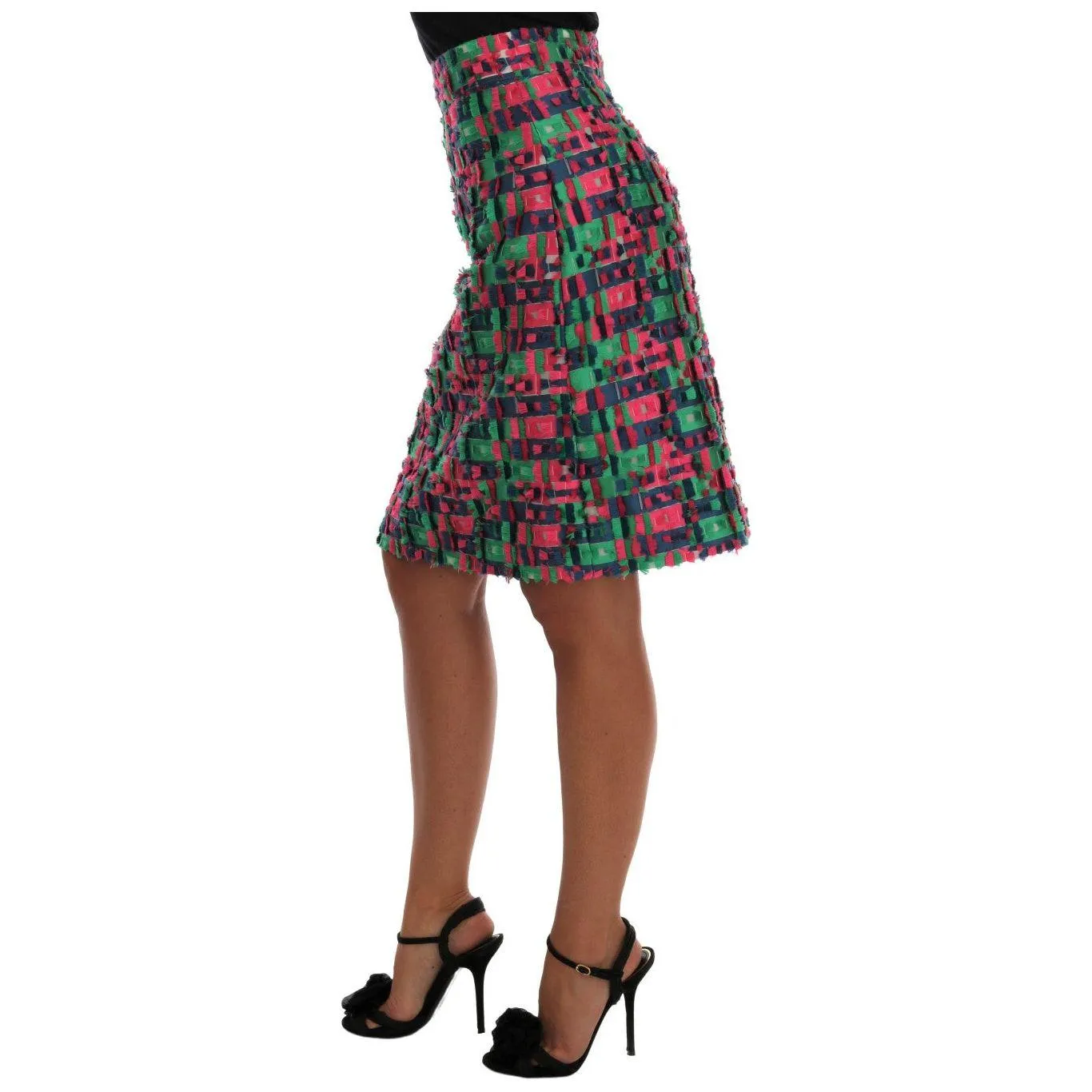 Dolce & Gabbana Elegant Jacquard High Waist Pencil Skirt