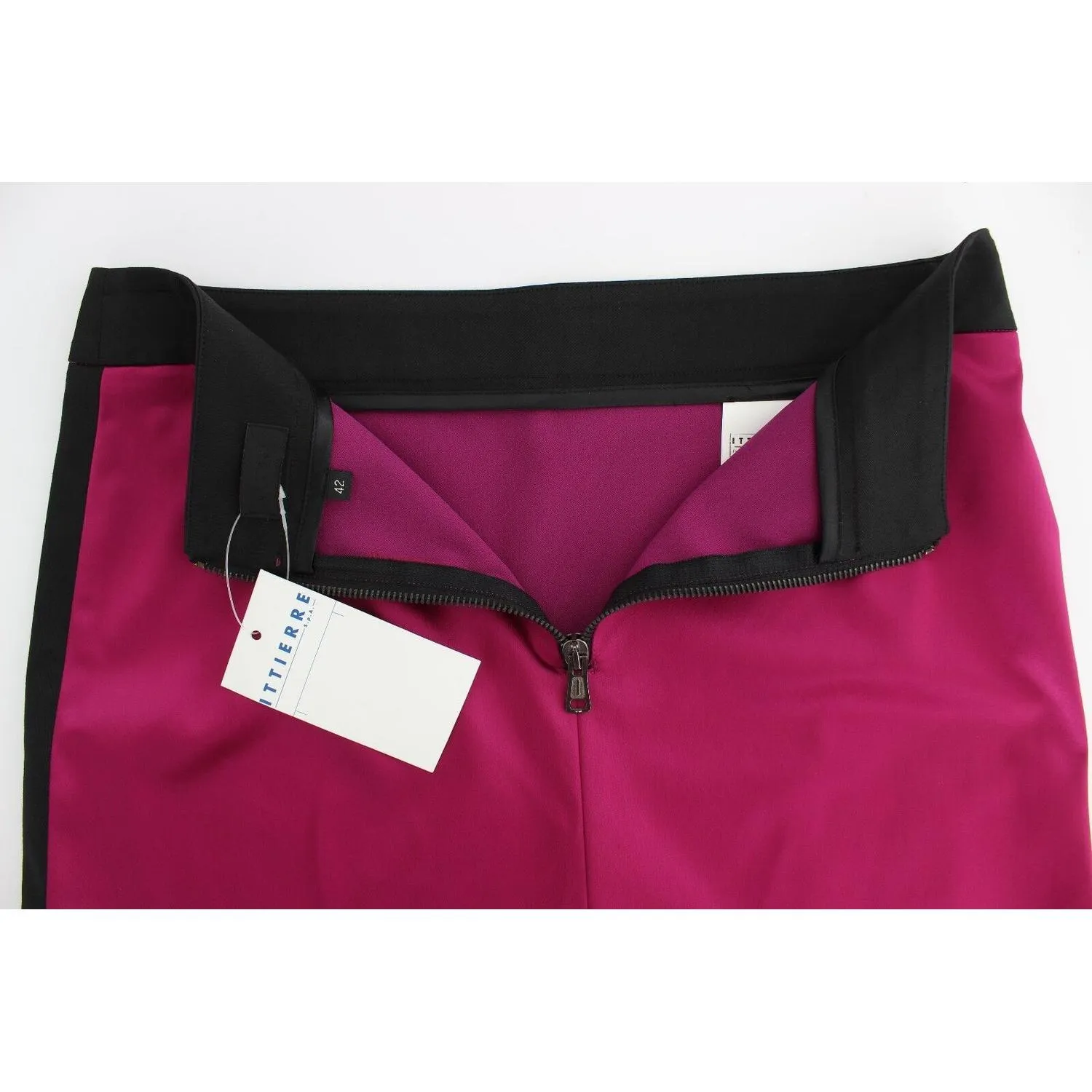 Dolce & Gabbana Elegant Pencil Skirt in Black and Pink