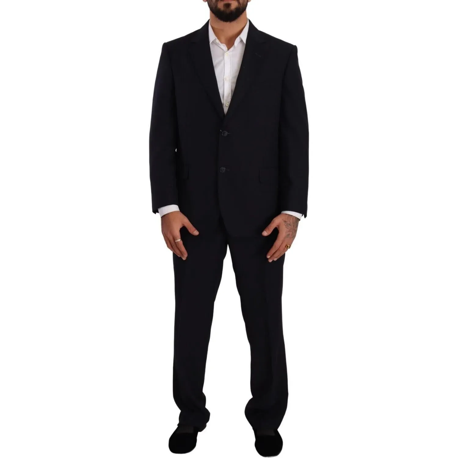 Domenico Tagliente Elegant Black Two-Piece Suit Ensemble