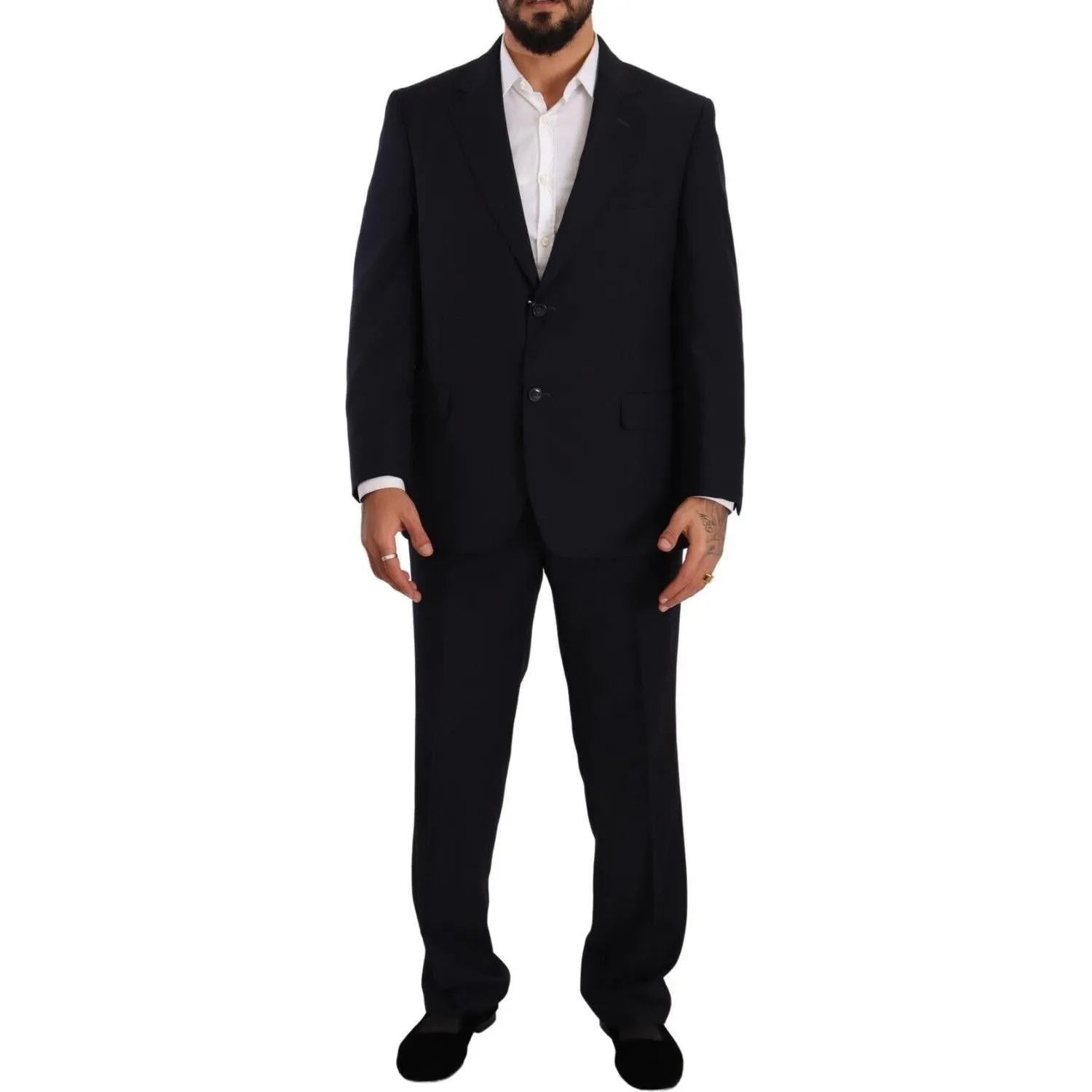 Domenico Tagliente Elegant Blue Two-Piece Deconstructed Suit