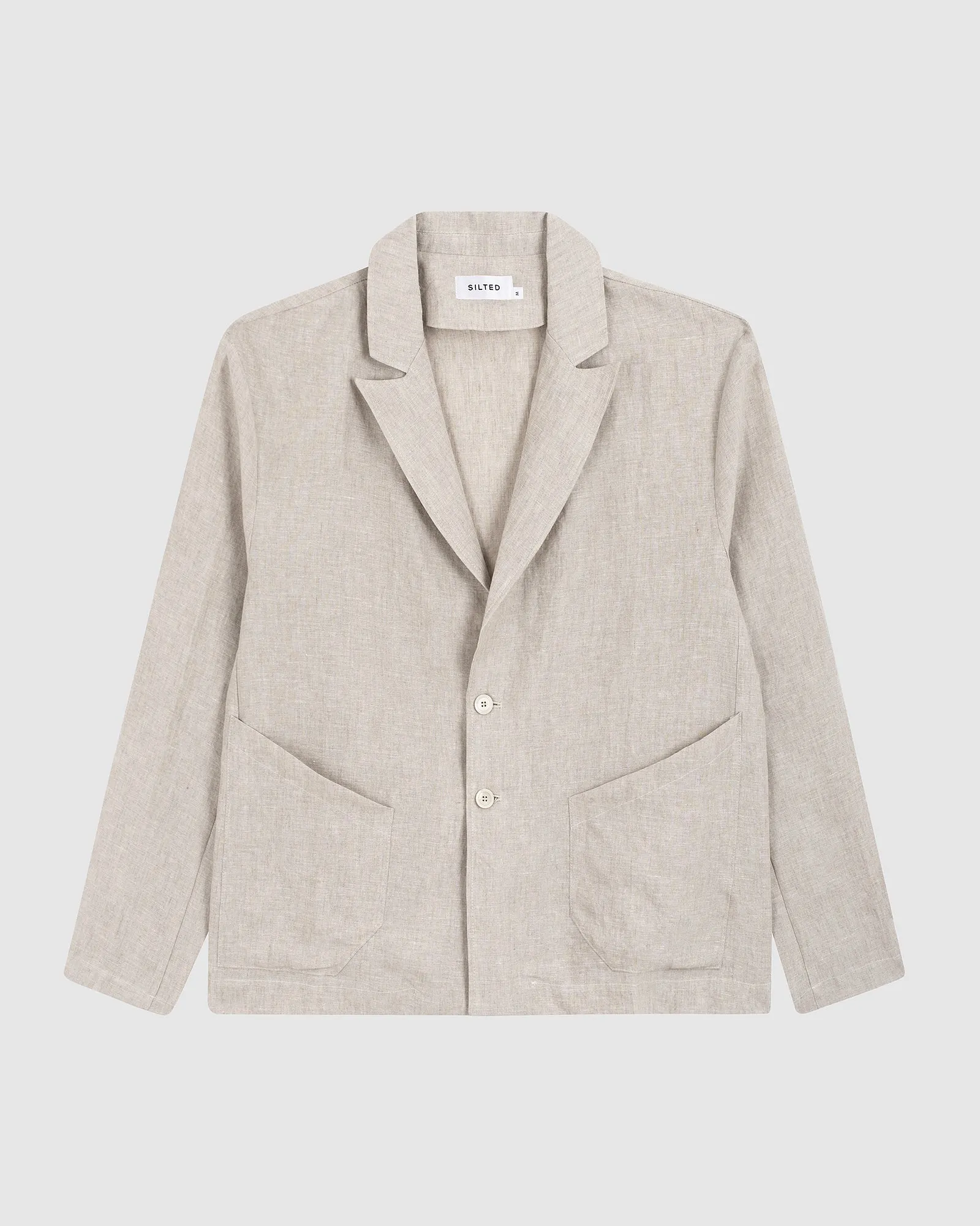 ELBA RAW LINEN BLAZER IN ECRU