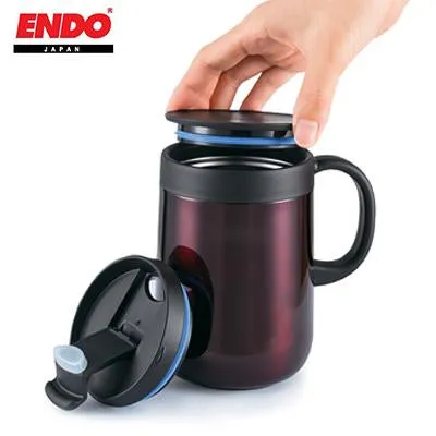 ENDO 480ml Double Stainless Steel Mug