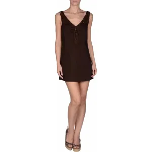 Ermanno Scervino Chic Brown Tunic Cotton Dress Top