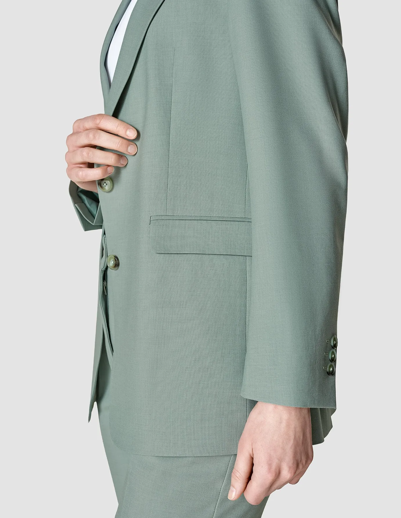 Essential Blazer Calm Green Melange