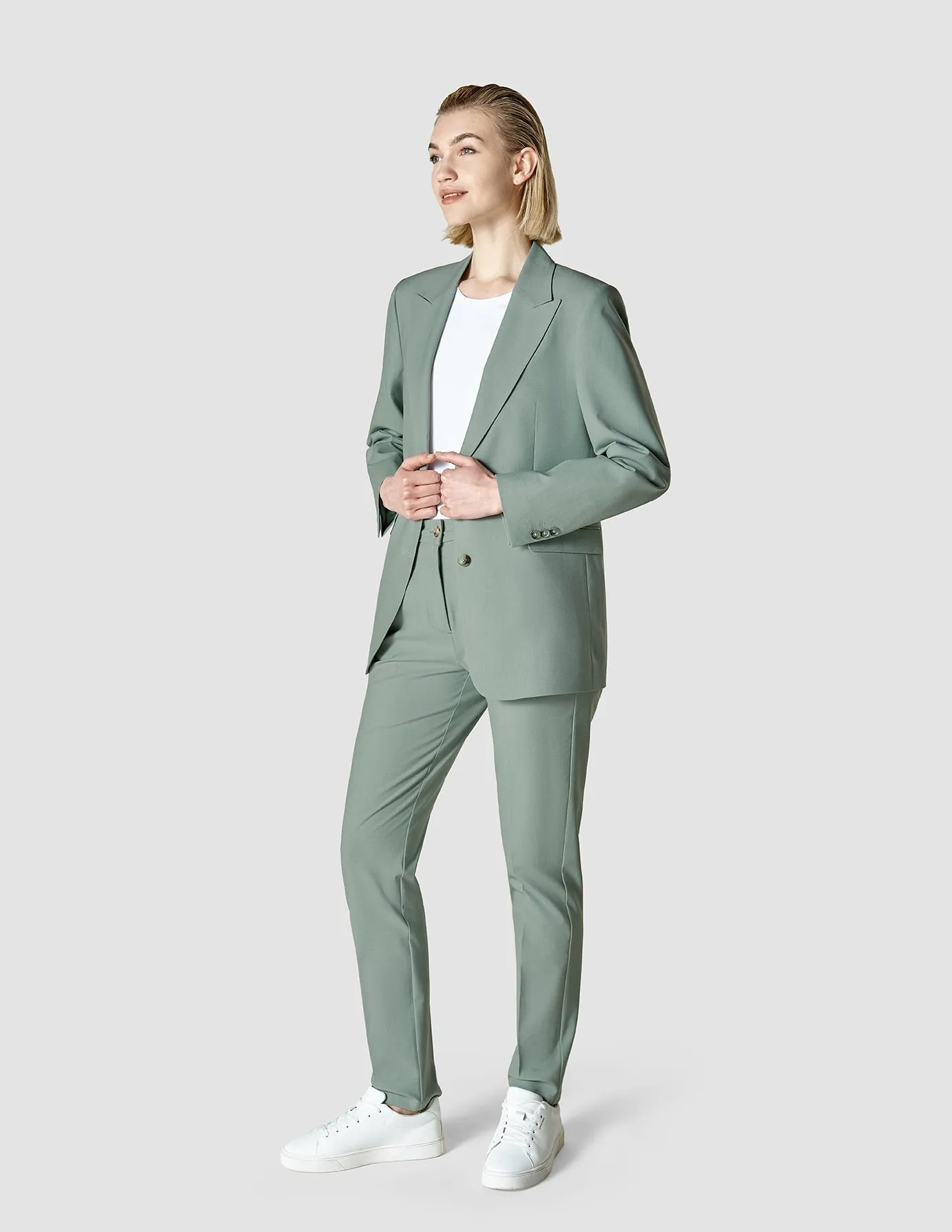 Essential Blazer Calm Green Melange