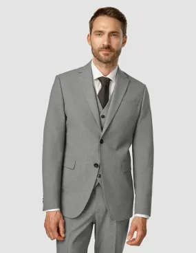 Essential Blazer Regular Dark Grey Melange