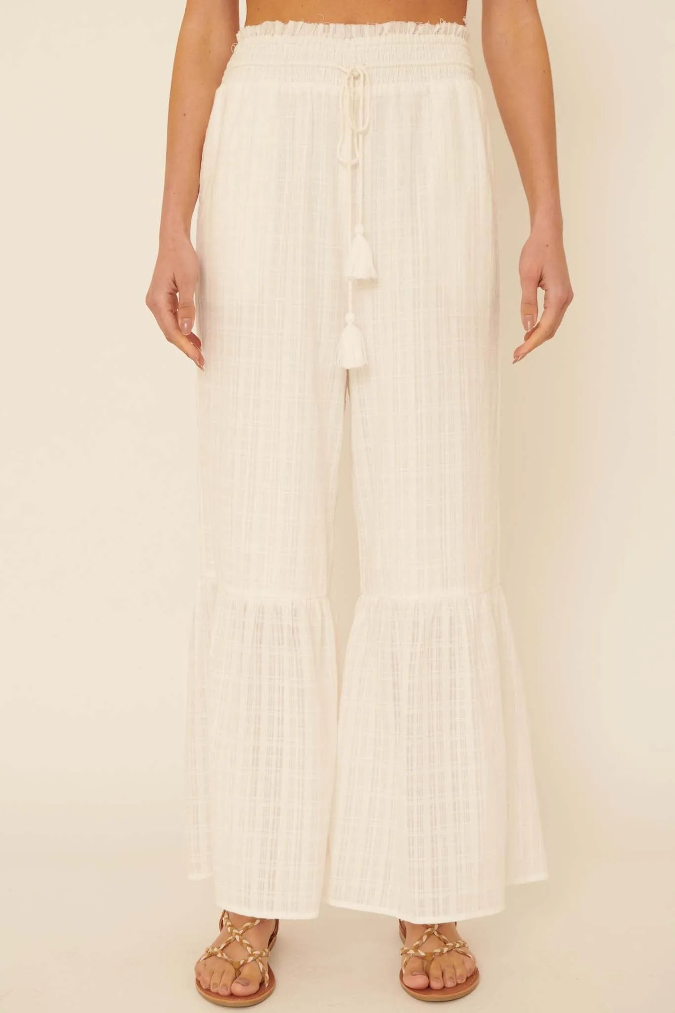 Faraway Places Wide-Leg Drawstring Pants