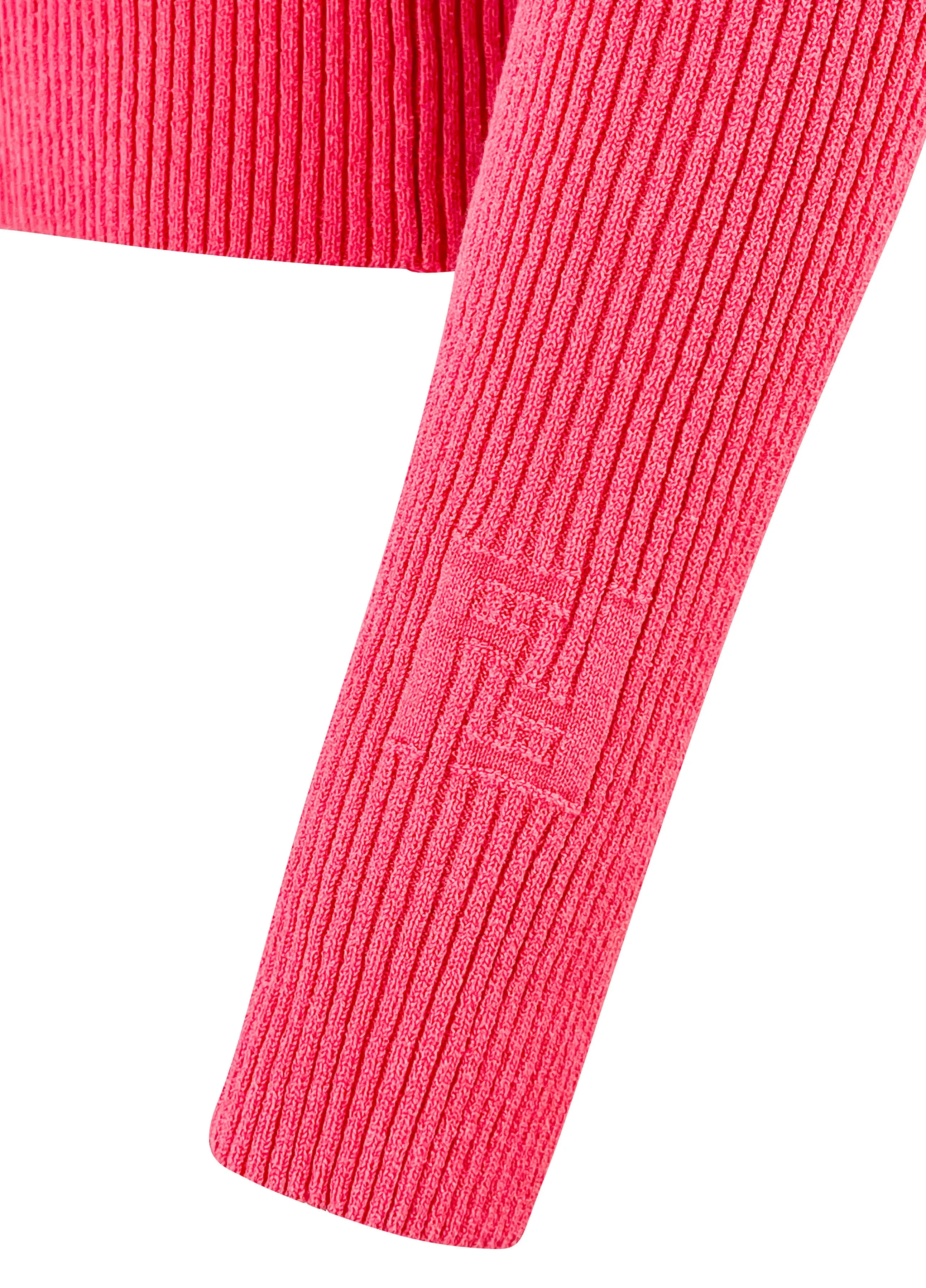 Fendi Compact Ribbed Cardigan in Kissed