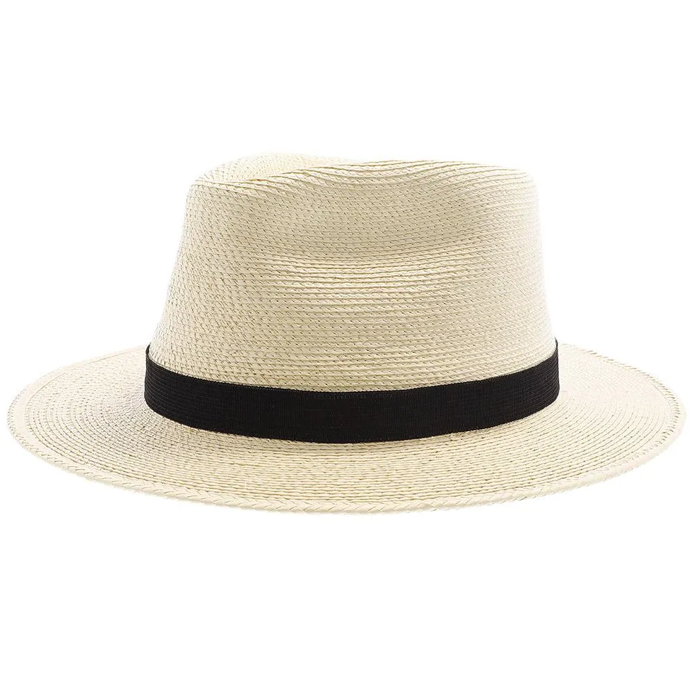 Fine Palm Tear Drop Fedora - Natural Hand Woven Guatemalan Fine Palm Hat