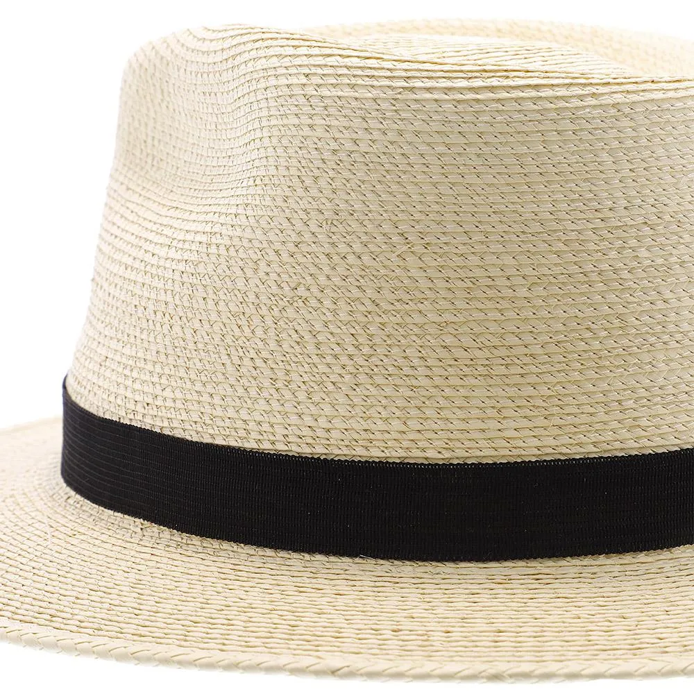 Fine Palm Tear Drop Fedora - Natural Hand Woven Guatemalan Fine Palm Hat