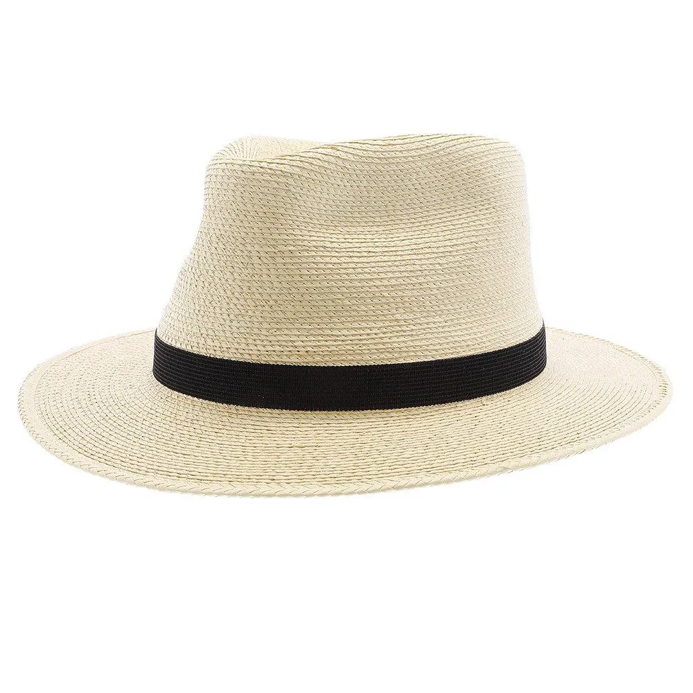 Fine Palm Tear Drop Fedora - Natural Hand Woven Guatemalan Fine Palm Hat