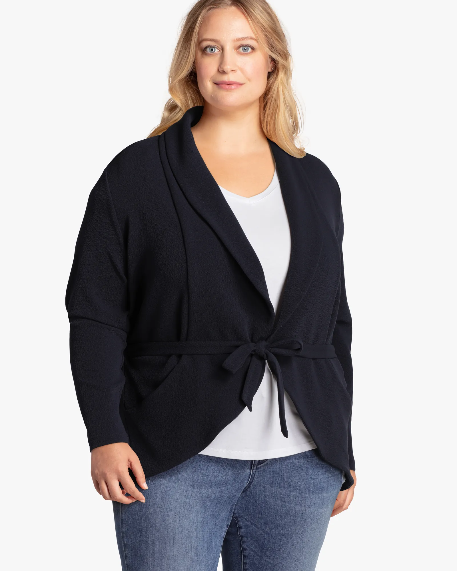 Fiona Soft Knit Jacket | Navy / Navy