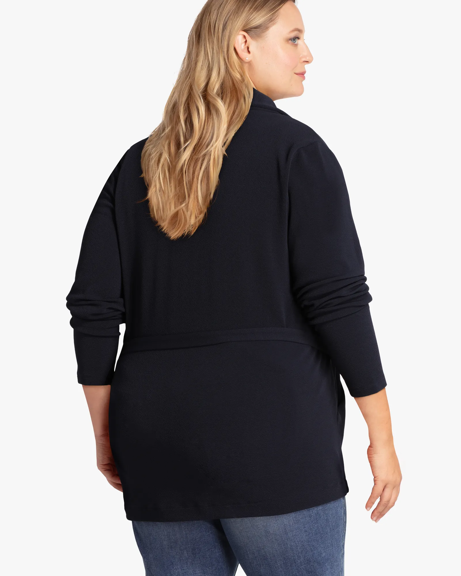 Fiona Soft Knit Jacket | Navy / Navy