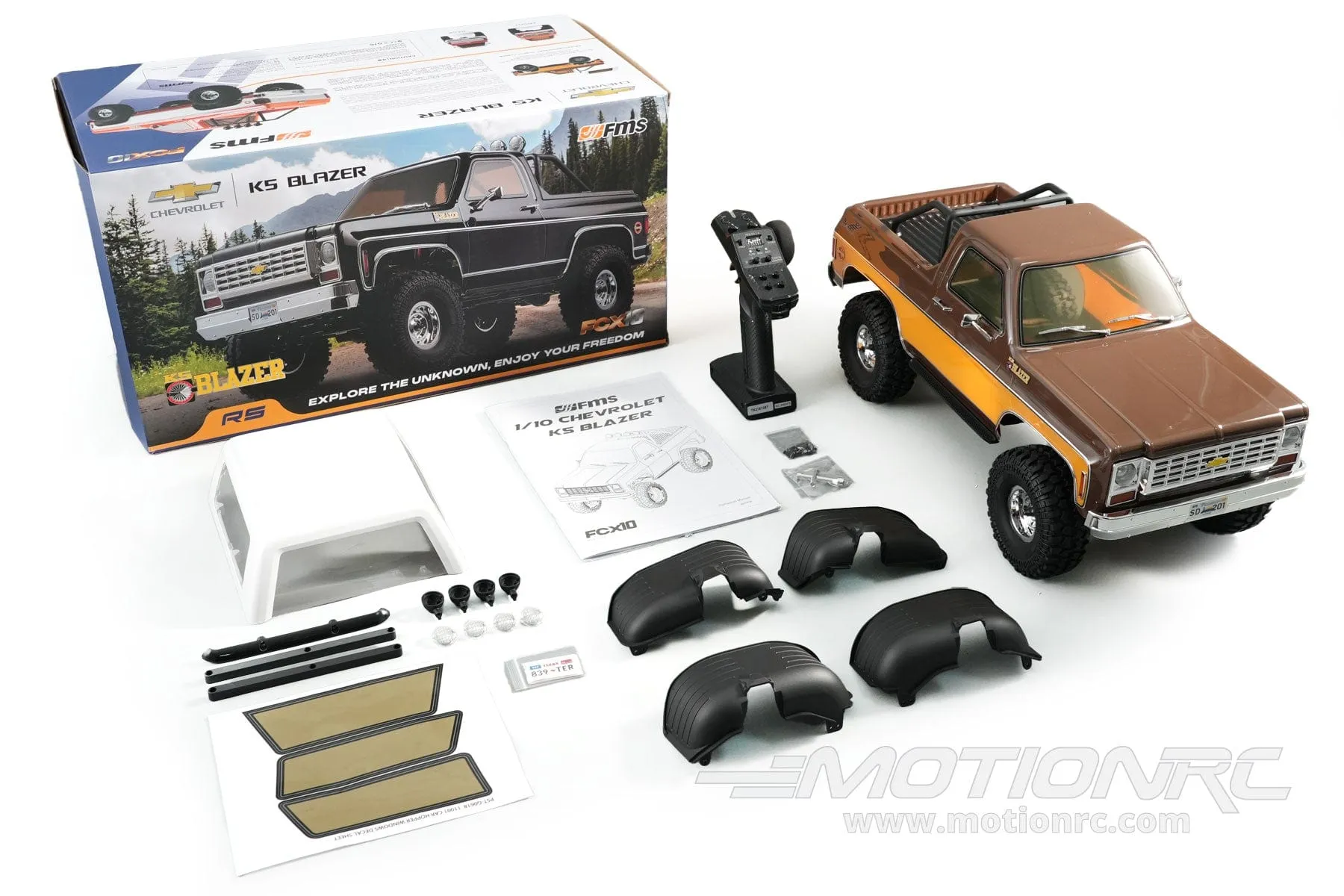 FMS FCX10 Chevy K5 Blazer Brown 1/10 Scale 4WD Crawler - RTR