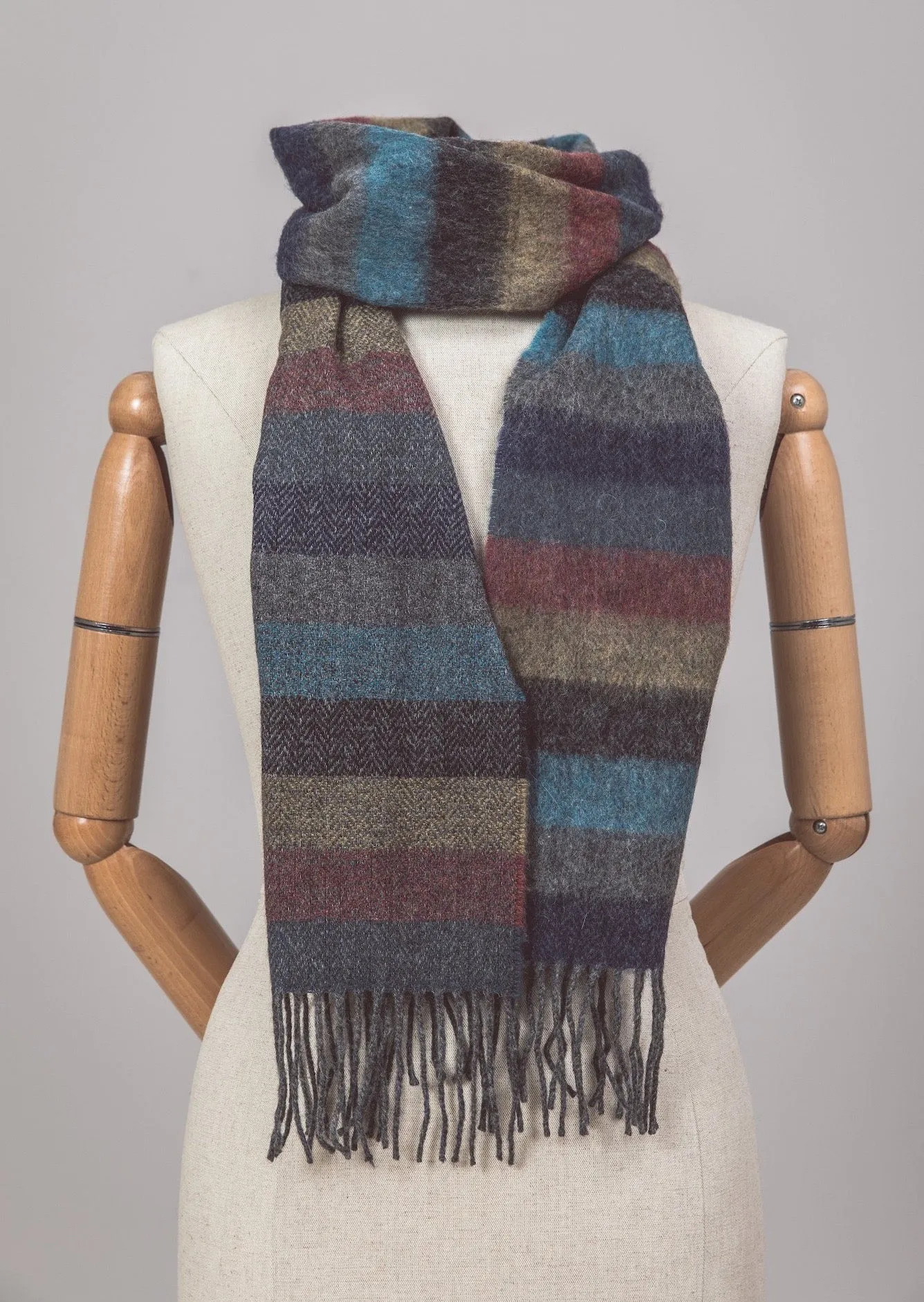 Foxford Lambswool Scarf | Armada Stripe