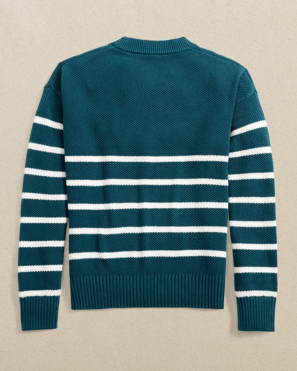 Haisley Stripe Crew Neck Sweater - Teal Haze