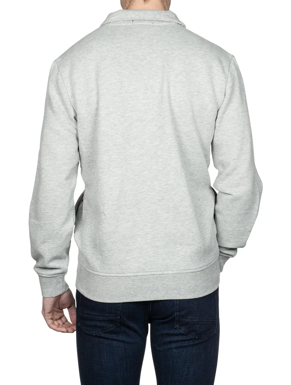 Half Zip Fleece Long Sleeve Sweatshirt Andover Heather