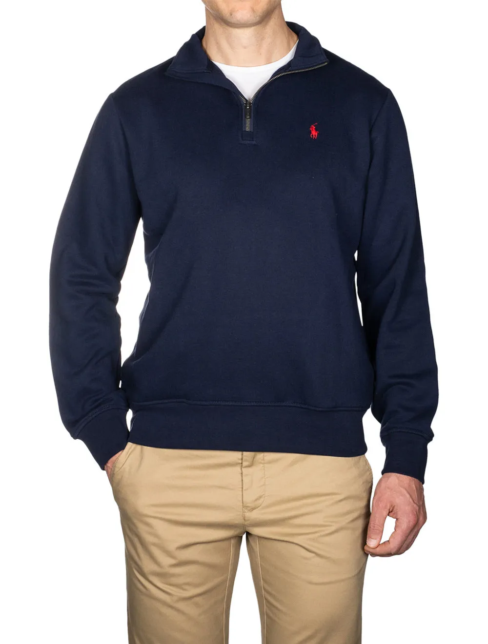 Half Zip Fleece Long Sleeve Sweatshirt Cruise Navy