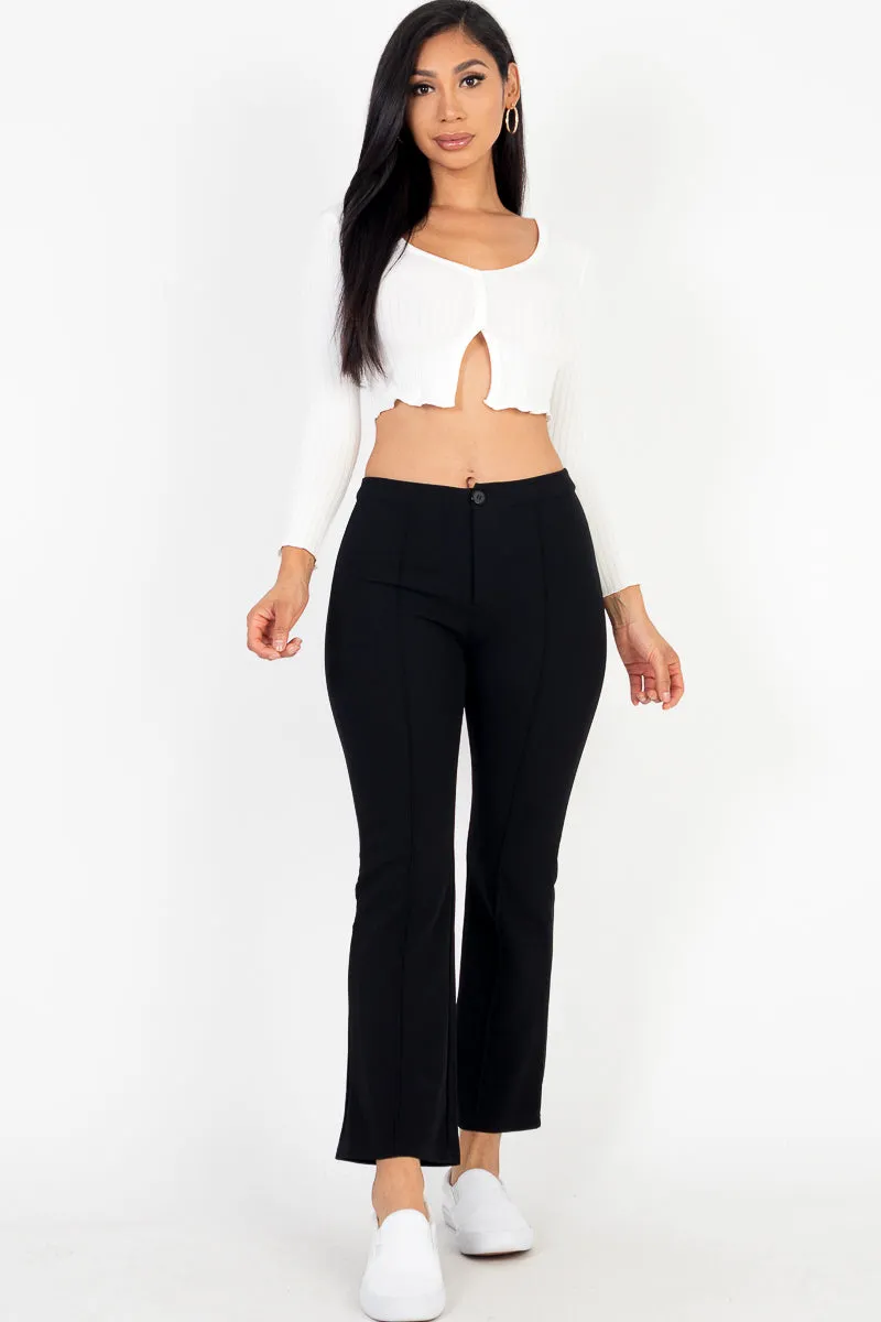 High Waist Knit Flare Pants (CAPELLA)