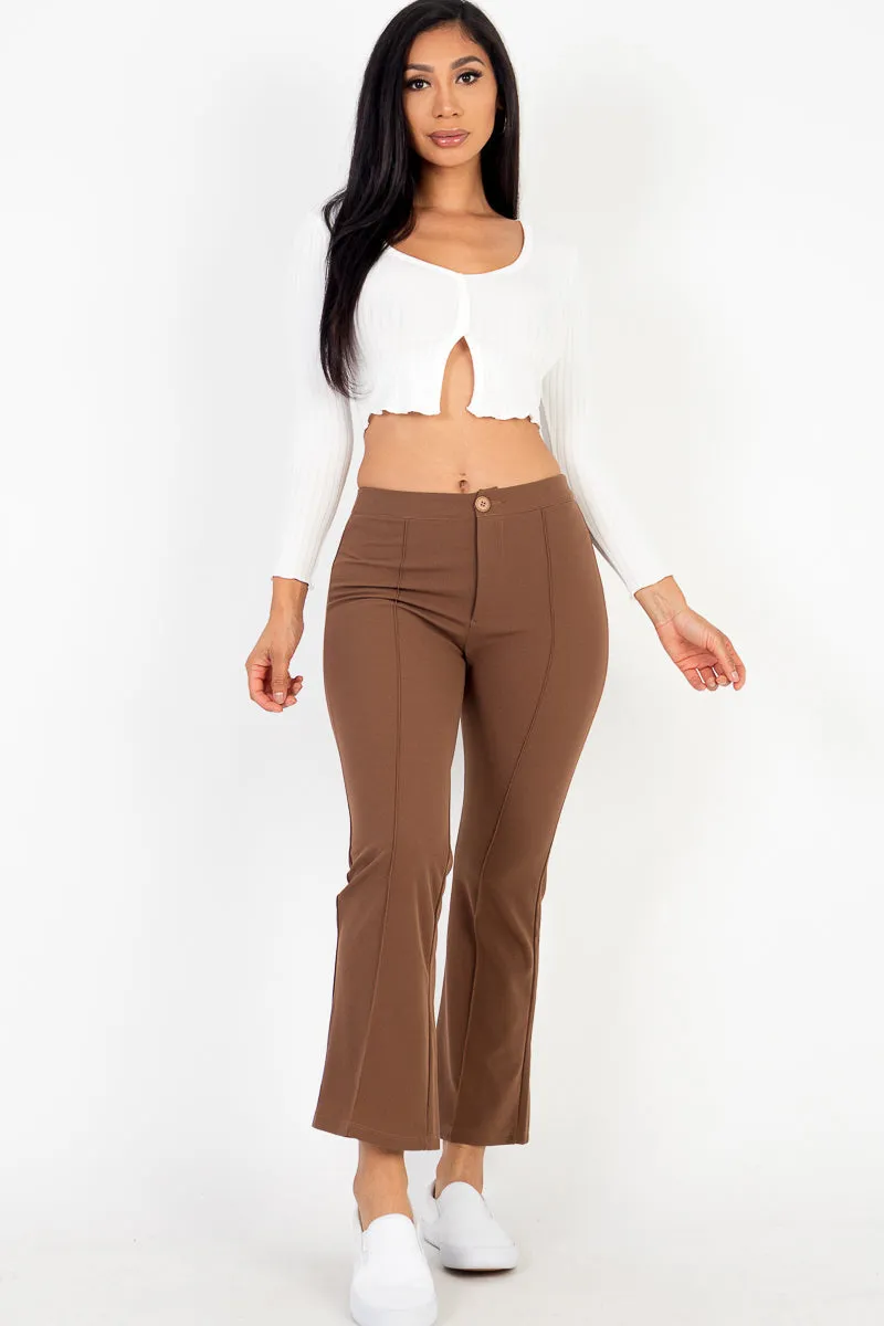 High Waist Knit Flare Pants (CAPELLA)