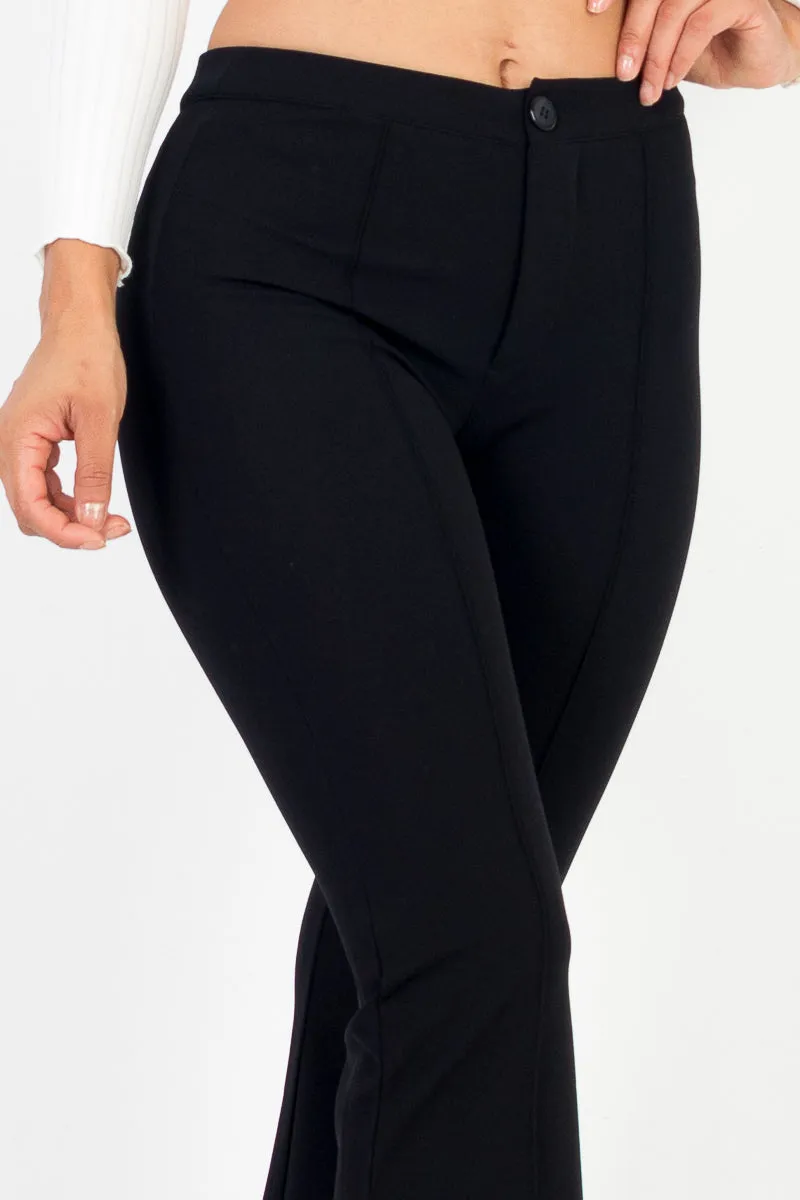 High Waist Knit Flare Pants