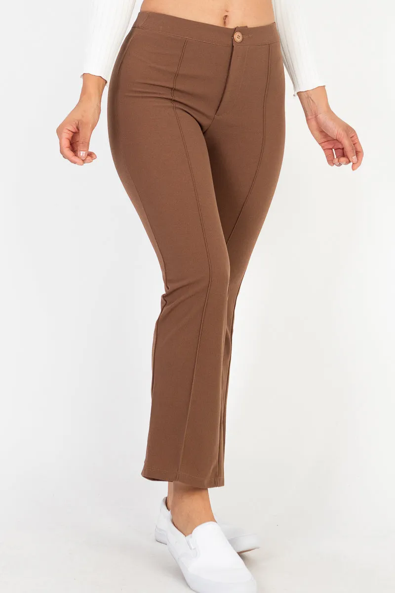 High Waist Knit Flare Pants