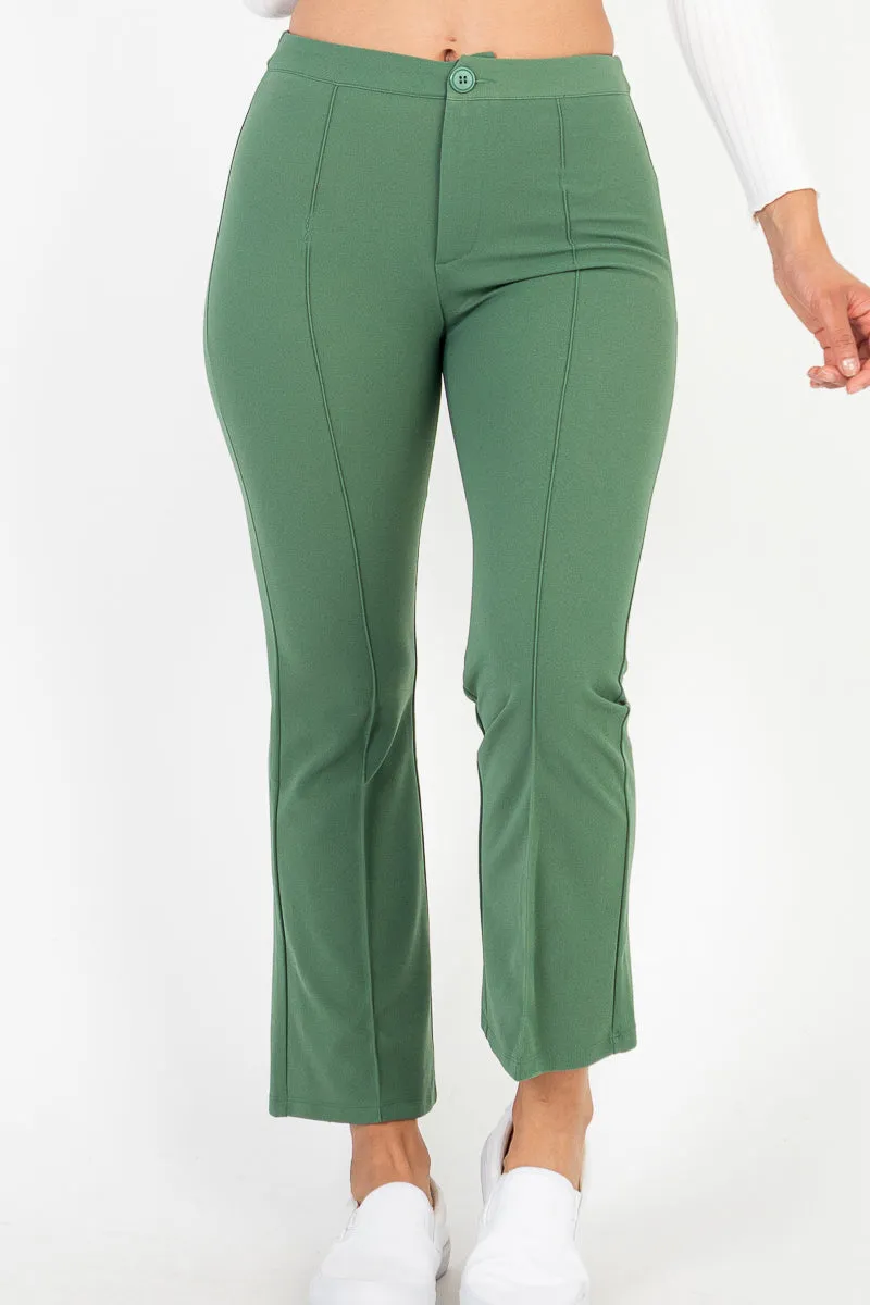 High Waist Knit Flare Pants