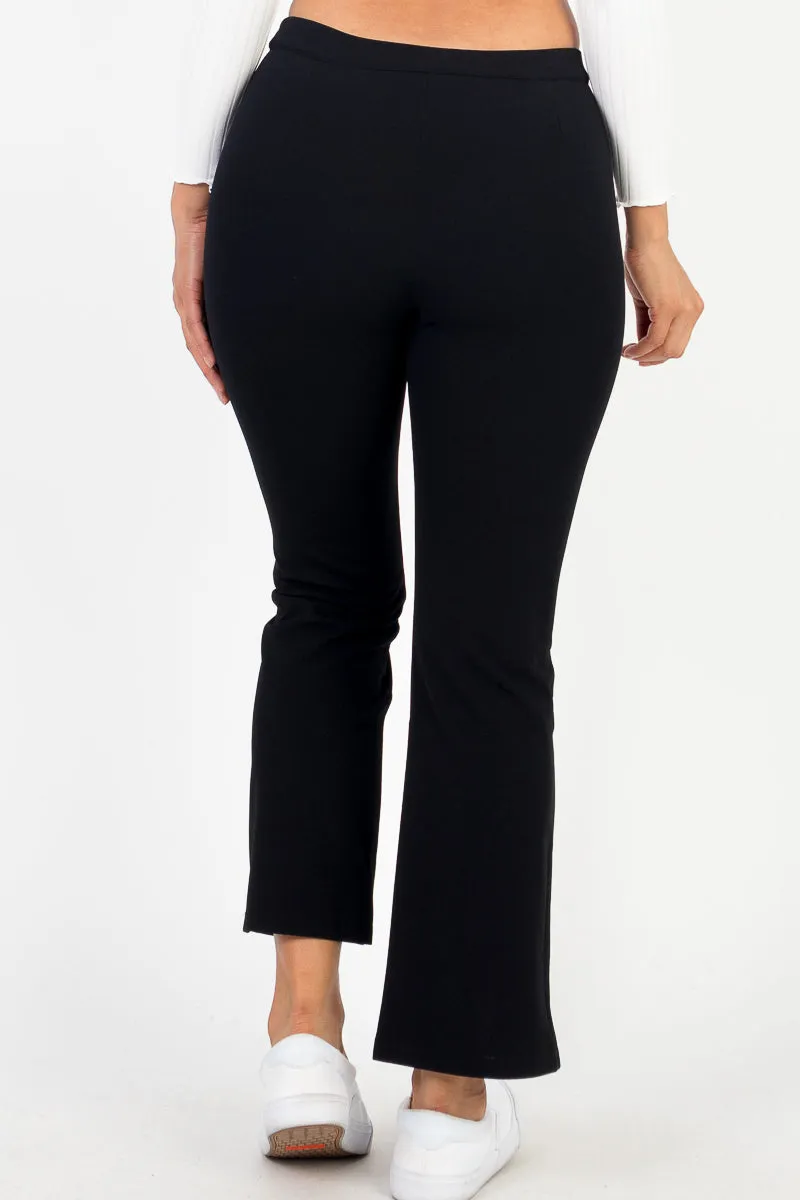 High Waist Knit Flare Pants