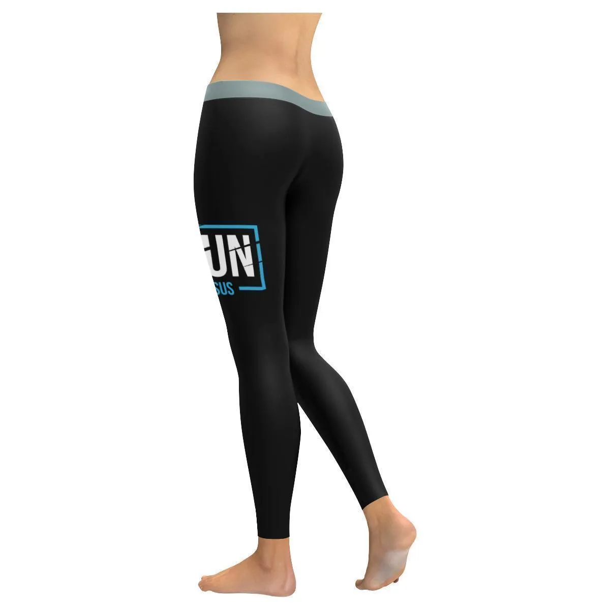 I Run To Jesus Funny Christian Gospel Faith Upf40  Womens Leggings - Christian Leggings For Women