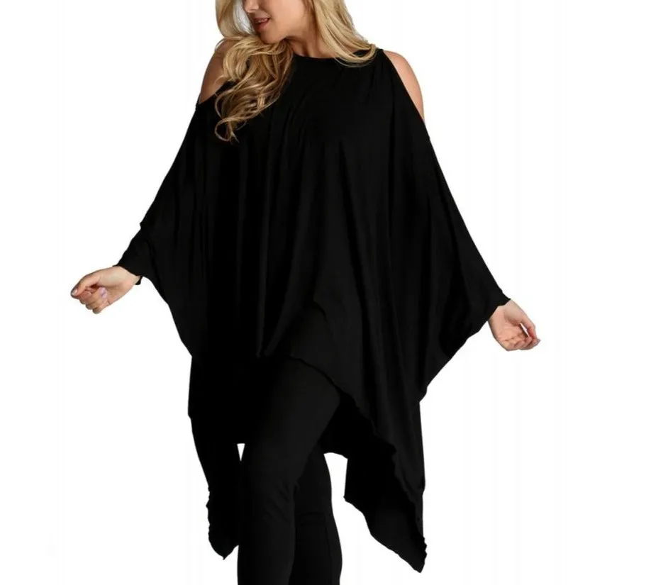 InstantFigure InstaWrap Tunic Shahl with Cold Shoulders 169COTU