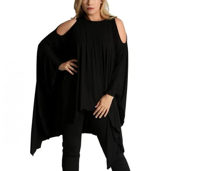 InstantFigure InstaWrap Tunic Shahl with Cold Shoulders 169COTU