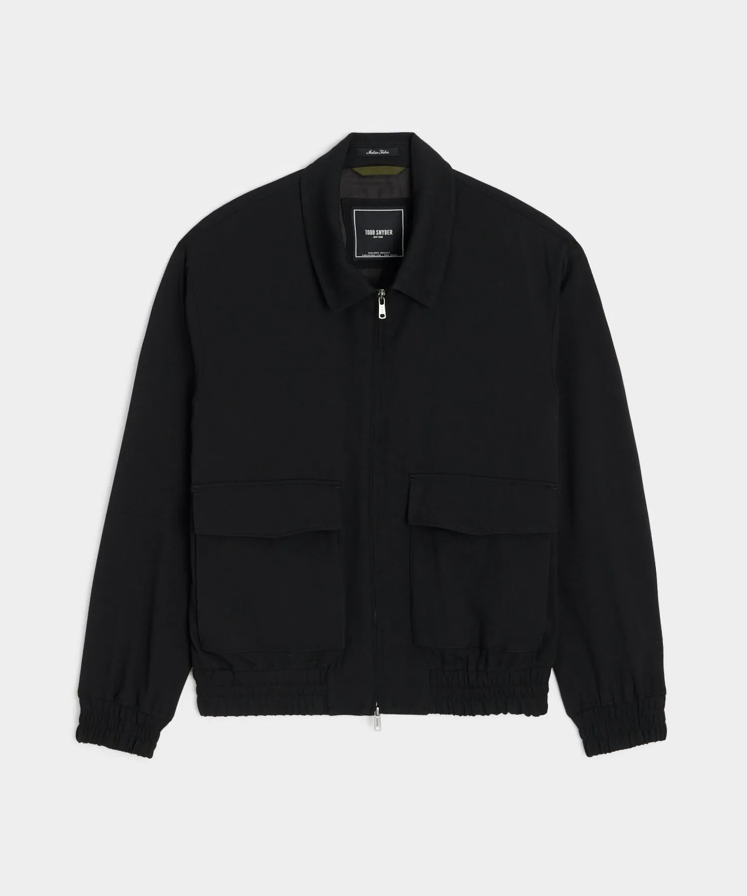 Italian Gabardine Grant Jacket in Black