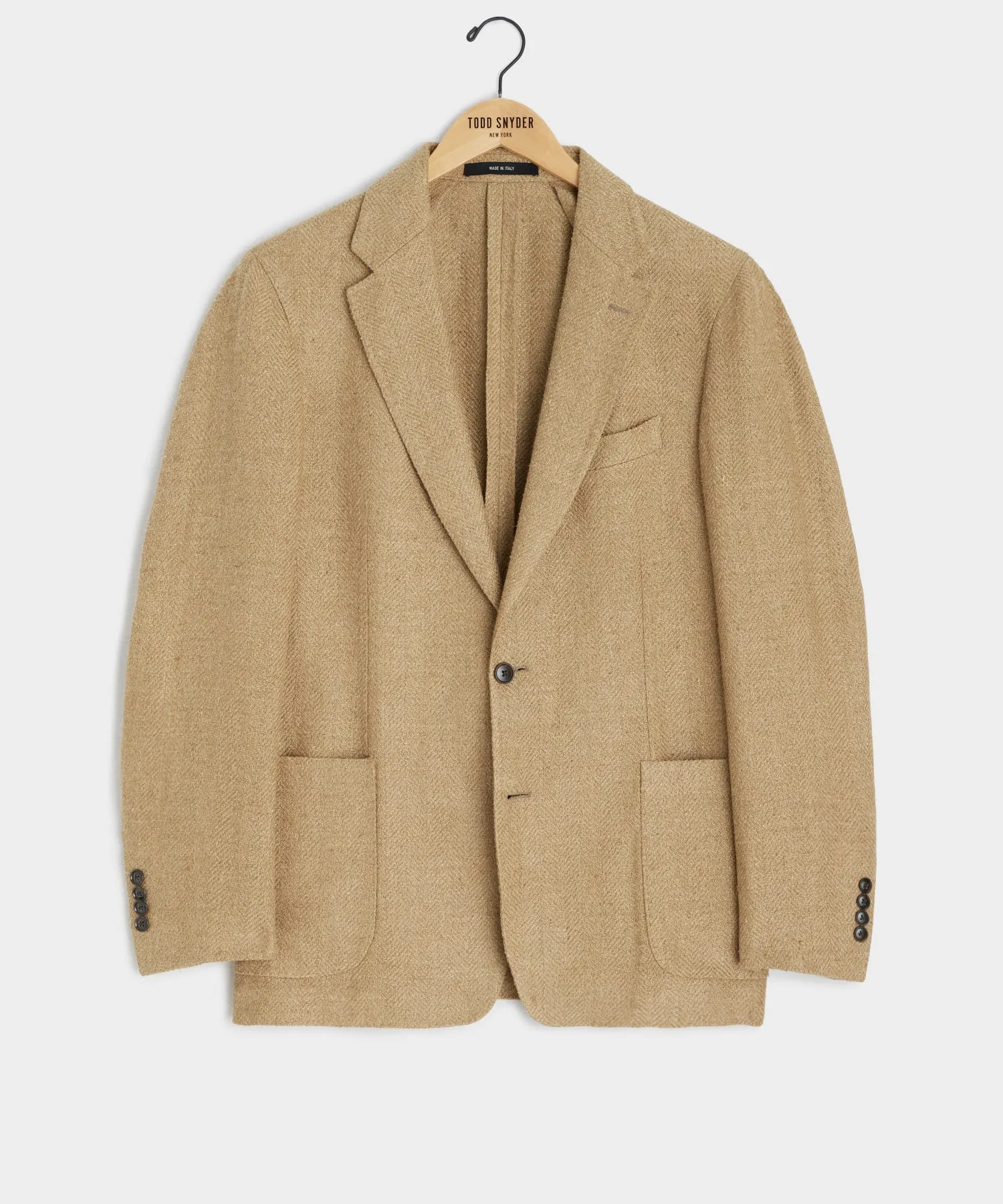 Italian Linen Silk Sport Coat in Burlap