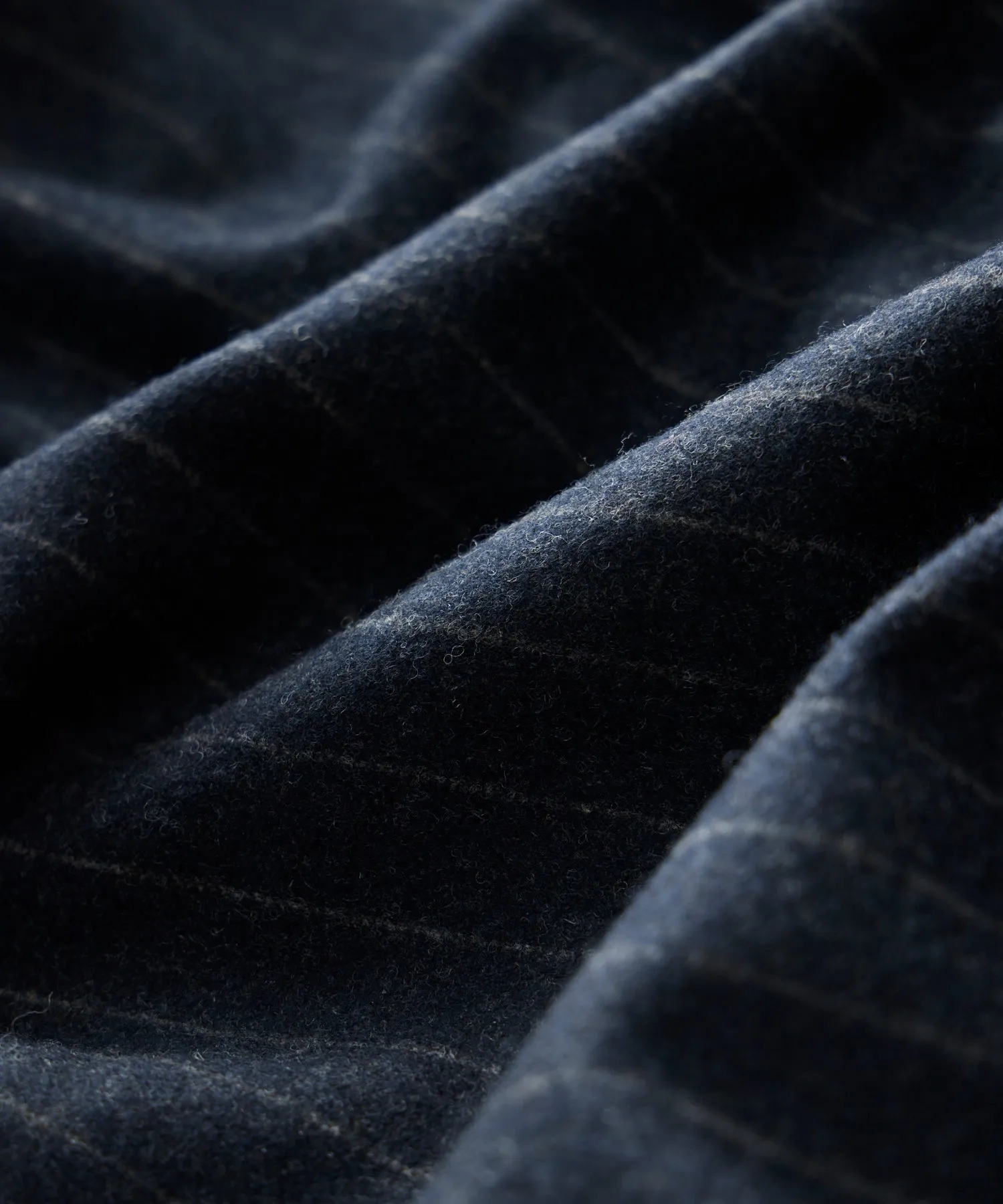 Italian Wool Grant Jacket in Navy Pinstripe