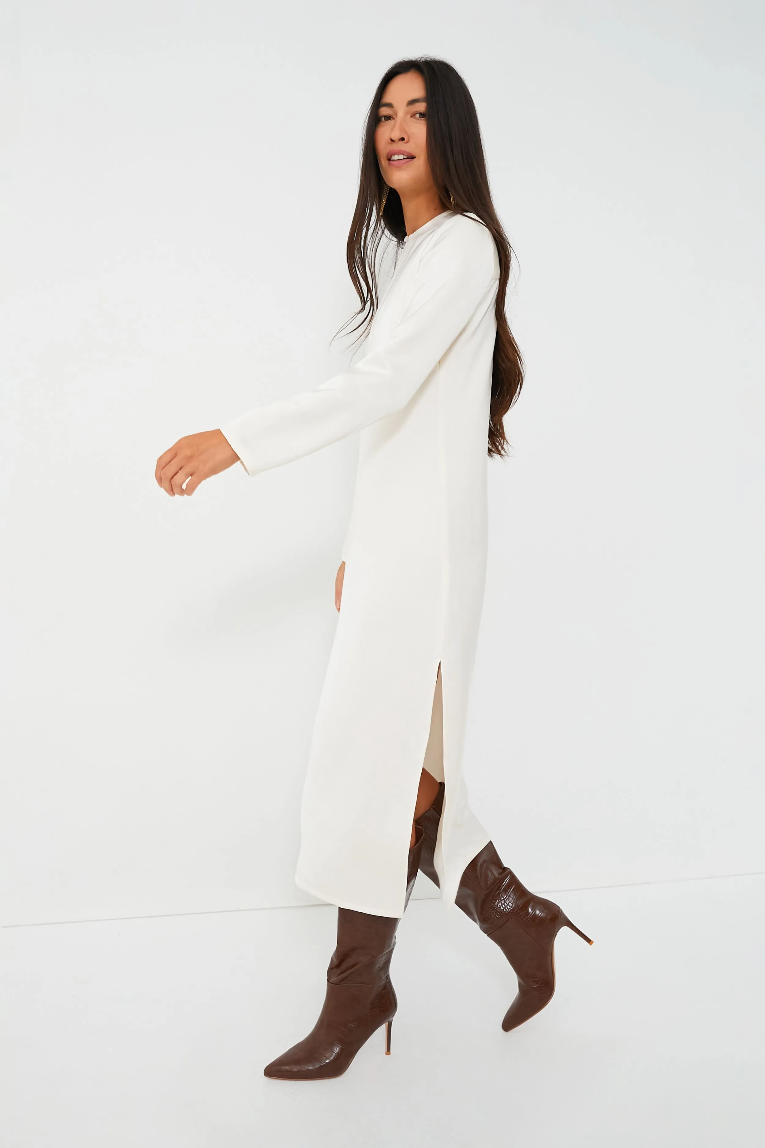 Ivory Isabel Long Sleeve Dress