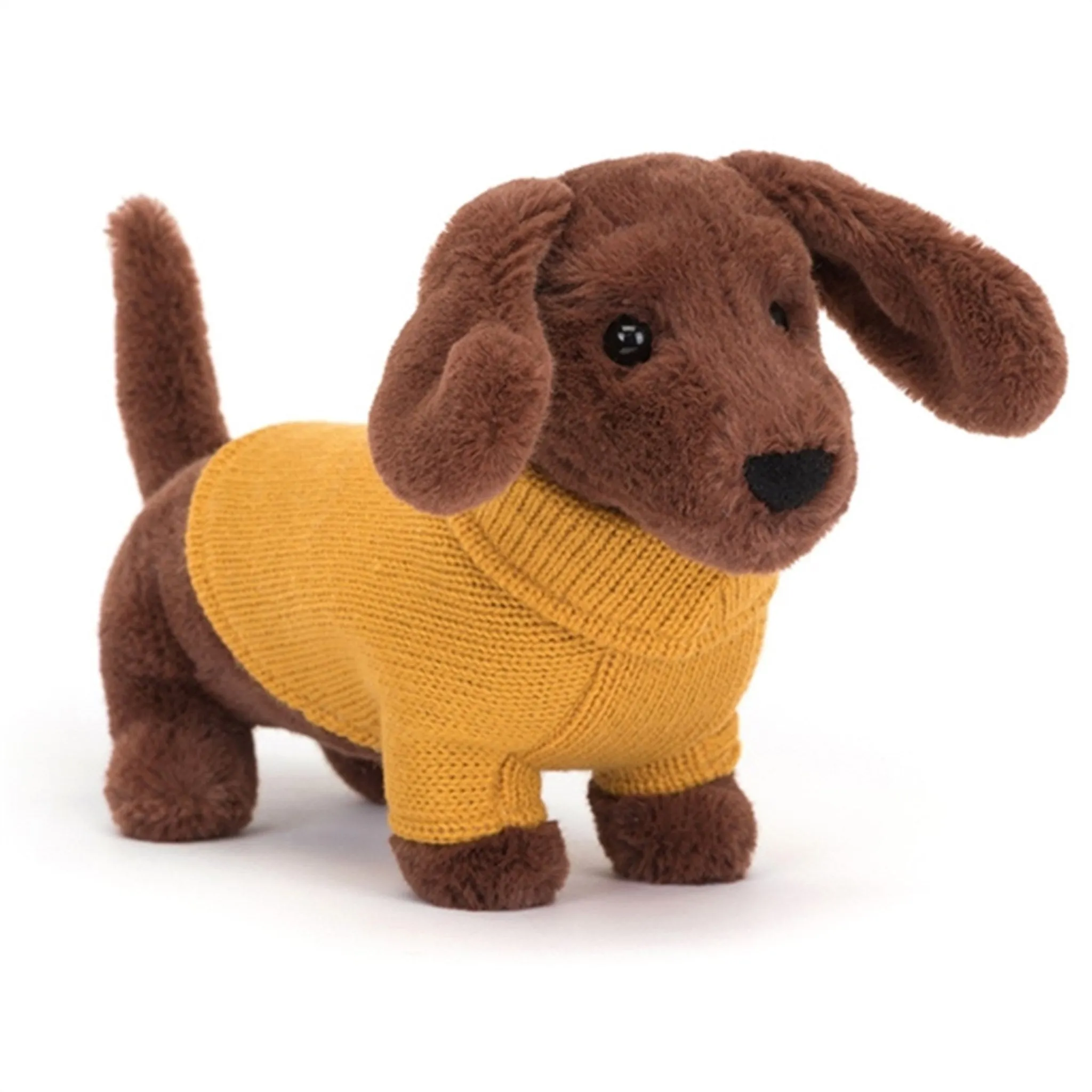 Jellycat Sweater Sausage Dog Yellow 14 cm