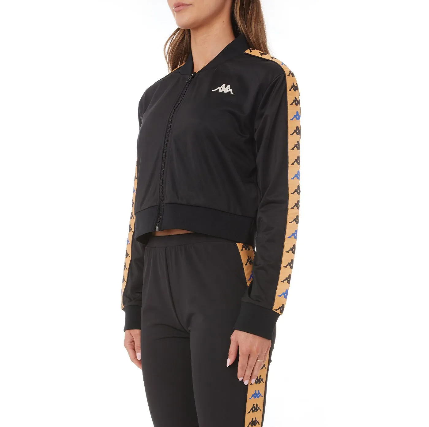 KAPPA WOMENS 222 BANDA OSBAR TRACK JACKET - BLACK