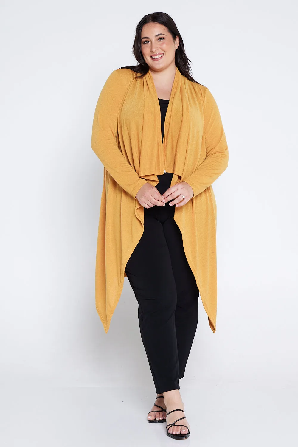 Kasra Wrap Tunic Jacket - Mustard