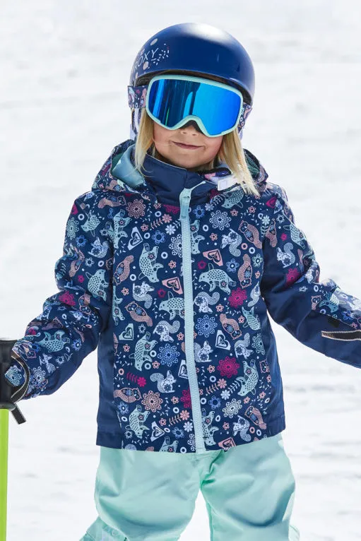 Kids Ski Jacket Roxy Snowy Tale Medieval Blue (Size 3 left)