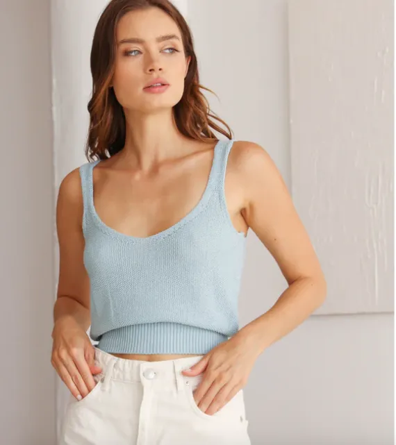 Knititude Kimi Cloud Blue Sweater Tank