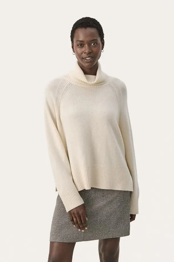 Leighton Polo Neck Sweater Birch