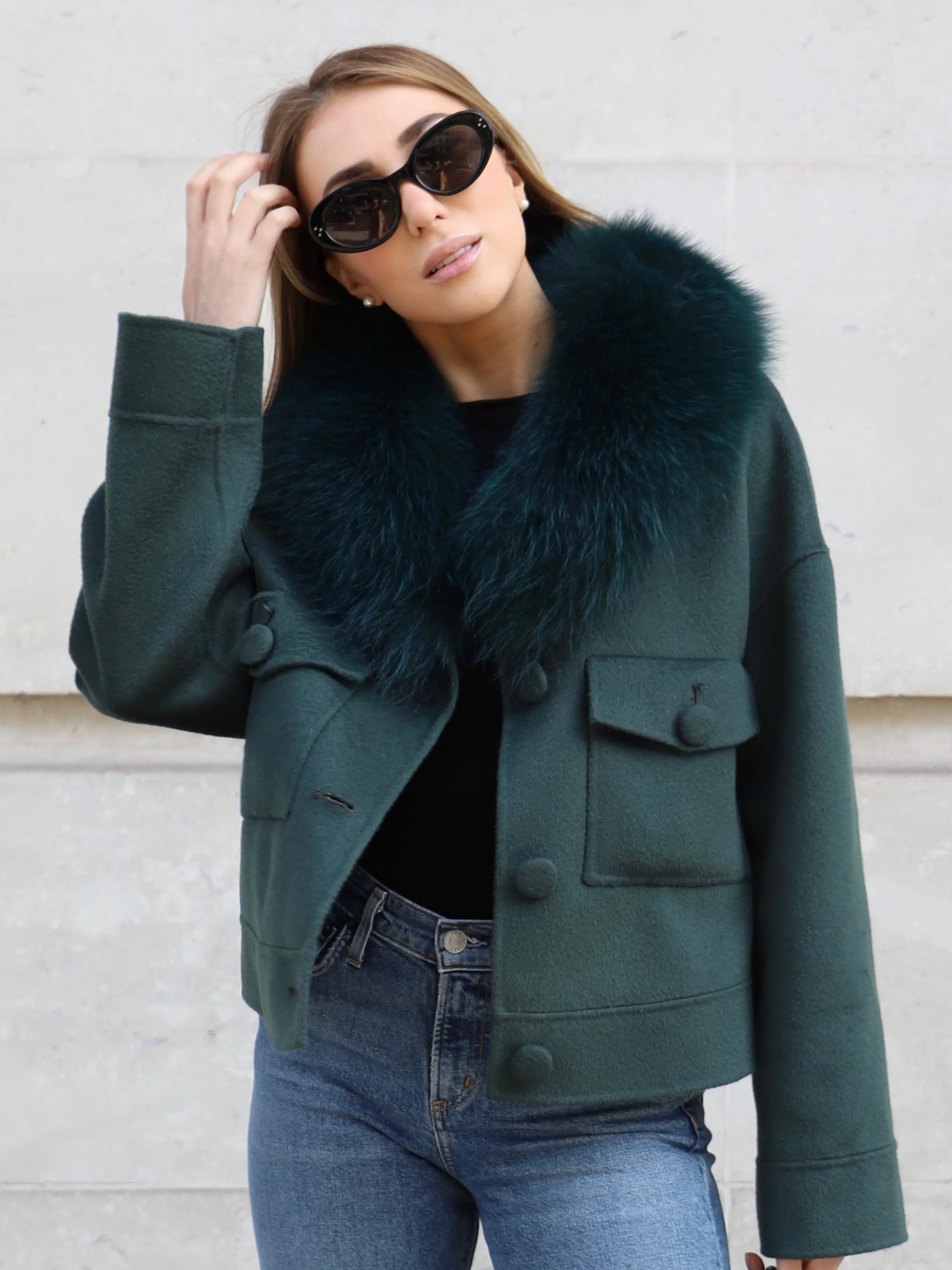 London Cashmere Jacket Green